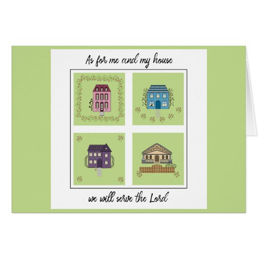 Was mich und mein Haus Parakaleo-Note Karte (Vorderseite (Horizontal))