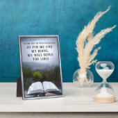 Was mich und mein Haus Plaque oder Ihre Schrift be Fotoplatte (Seite)