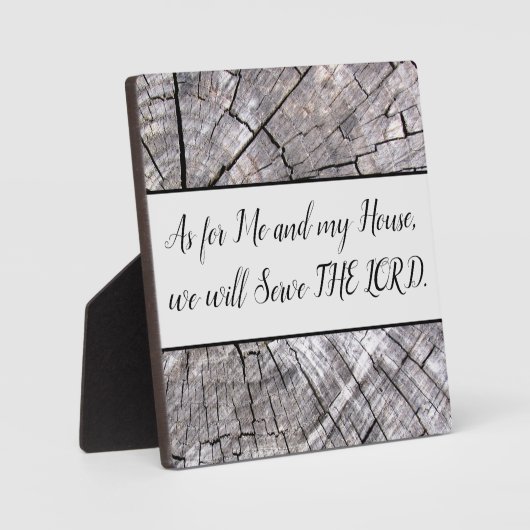 Was mich und mein Haus Tabletop Plaque mit Easel b Fotoplatte (Vorderseite)