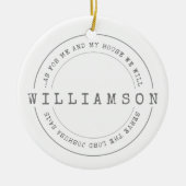 Was mich und mein Haus Weihnachtsschmuck betrifft (Vorne)