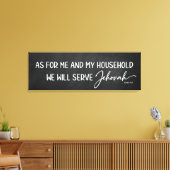 Was mich und meinen Haushalt auf Chalkboard angeht Leinwanddruck (Insitu (Wohnzimmer))