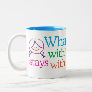 Was mit der Schwester-Tasse geschieht Zweifarbige Tasse