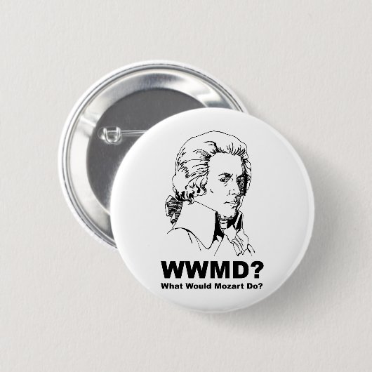 Was Mozart tun würde Button (Vorne & Hinten)