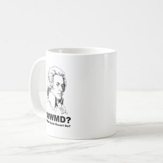 Was Mozart tun würde Kaffeetasse (Vorderseite Links)