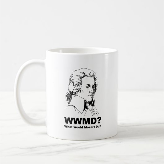 Was Mozart tun würde Kaffeetasse (Links)