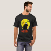 Was Murderous Cat Holding Knife Funny Halloween C T-Shirt (Vorne ganz)
