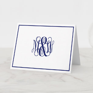 Was Navy 3 Anfangs Rebe Schrift Monogramm B&G DIY 