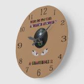 Was nennt man Cheater bei Rasenschüsseln, lustig? Große Wanduhr (Winkel)