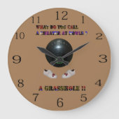 Was nennt man Cheater bei Rasenschüsseln, lustig? Große Wanduhr (Vorderseite)