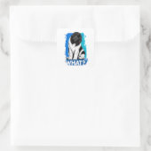 Was Newf Quadratischer Aufkleber (Tasche)