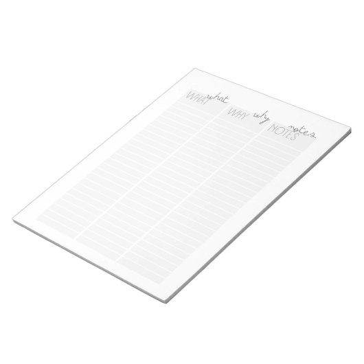 Was? Notizen? Warum? Spaß Notepad Notizblock (angewinkelt)