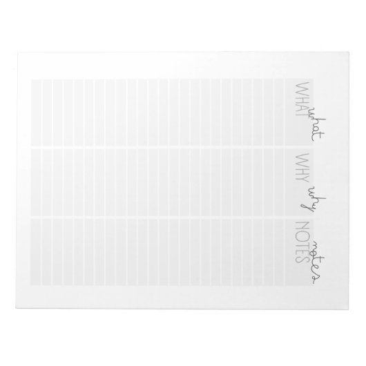 Was? Notizen? Warum? Spaß Notepad Notizblock (Vorderseite)