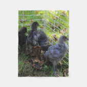 Was oben ist - Huhn-Hintern Fleecedecke (Vorderseite)