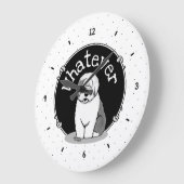 Was? Old English Sheepdog (Grau 1) Funny Große Wanduhr (Winkel)