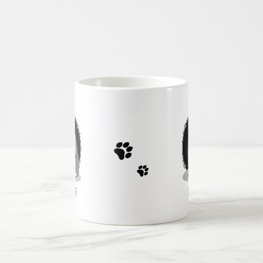 Was? Old English Sheepdog (Grau 1) Funny Kaffeetasse (Mittel)