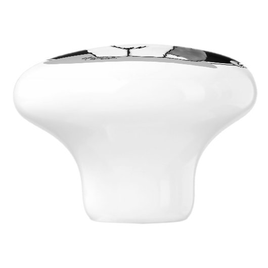 Was? Old English Sheepdog (Grau 1) Funny Keramikknauf (Seitenansicht)