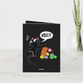 WAS ! Osterkatze Feiertagskarte (Rückseite)