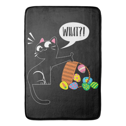 WAS ! Osternkatze Badematte (Vorderseite Vertikal)