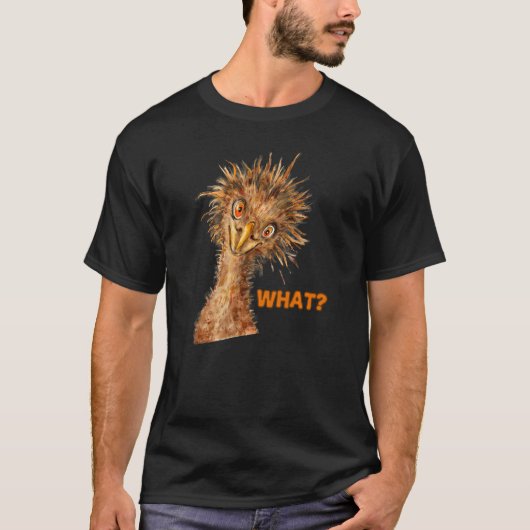 Was Ostrich Cheeky Bird T-Shirt (Vorderseite)