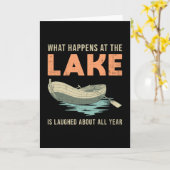 Was passiert am See Segelboot Geschenk Karte (Gelbe Blume)