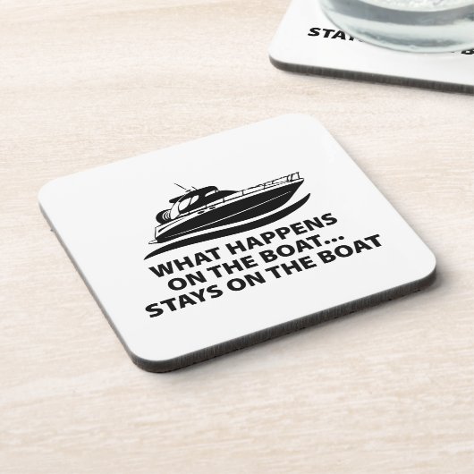 Was passiert auf dem Boot ... Bleibe auf dem Schif Untersetzer (Linke Seite)