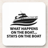 Was passiert auf dem Boot ... Bleibe auf dem Schif Untersetzer (Vorderseite)