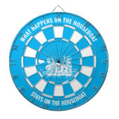 Was passiert auf dem Houseboat Dartboard mit Dartb Dartscheibe (vorne)