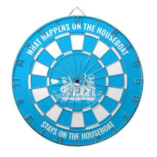 Was passiert auf dem Houseboat Dartboard mit Dartb Dartscheibe