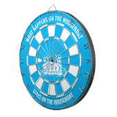 Was passiert auf dem Houseboat Dartboard mit Dartb Dartscheibe (Vorderseite rechts)