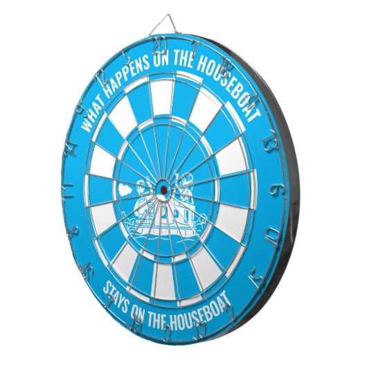 Was passiert auf dem Houseboat Dartboard mit Dartb Dartscheibe (Vorderseite rechts)