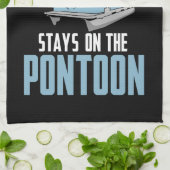 Was passiert auf dem Pontoon? Geschirrtuch (Gefaltet)