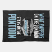 Was passiert auf dem Pontoon? Geschirrtuch (Horizontal)