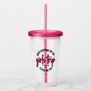 Was passiert auf der Girls Trip Funny Brauch Acryltrinkbecher