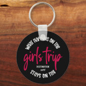 Was passiert auf der Girls Trip Funny Custom Schlüsselanhänger (Vorderseite)