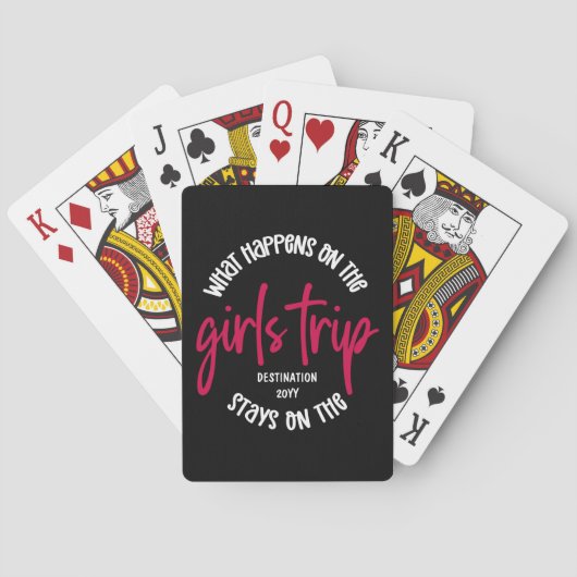 Was passiert auf der Girls Trip Funny Custom Spielkarten (Rückseite)