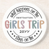Was passiert auf Girls Trip Custom Girls Weekend Getränkeuntersetzer (Vorne)