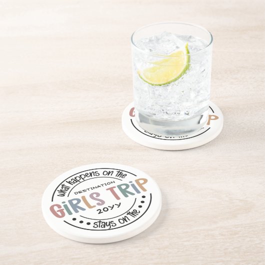 Was passiert auf Girls Trip Custom Girls Weekend Getränkeuntersetzer (Seite)