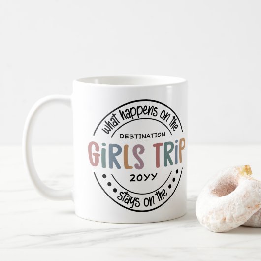 Was passiert auf Girls Trip Custom Girls Weekend Kaffeetasse (Mit Donut)
