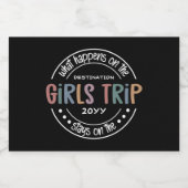 Was passiert auf Girls Trip Custom Girls Weekend Schaumweinetikett (Einzelnes Label)