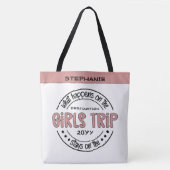 Was passiert auf Girls Trip Custom Girls Weekend Tasche (Vorderseite)