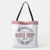 Was passiert auf Girls Trip Custom Girls Weekend Tasche (Rückseite)