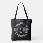 Was passiert auf Girls Trip Custom Girls Weekend Tasche (Rückseite)