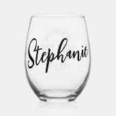 Was passiert auf Girls Trip Custom Girls Weekend Weinglas Ohne Stiel (Rückseite)