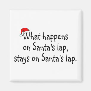 Was passiert auf Santas Lap Bleibe auf Santas Lap Magnet
