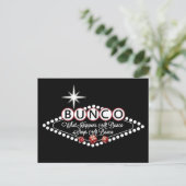 Was passiert bei Bunco Bleibe bei Bunco Fun Postkarte (Stehend Vorderseite)