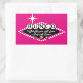 Was passiert bei Bunco Bleibe bei Bunco Fun Rechteckiger Aufkleber (Tasche)