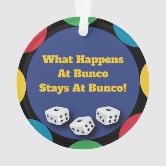 Was passiert bei Bunco? Ornament (Rückseite)