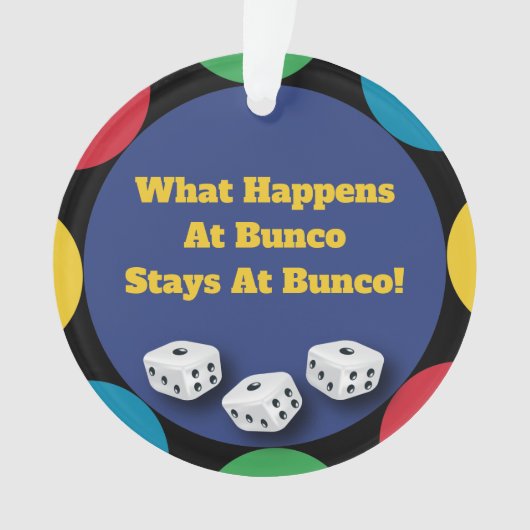 Was passiert bei Bunco? Ornament (Vorderseite)