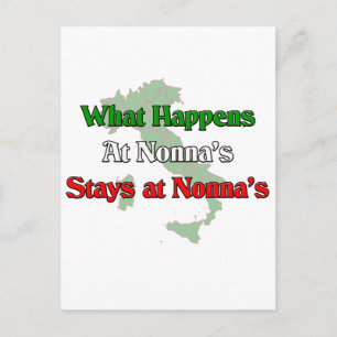 Was passiert bei Nonnas Bleibe bei Nonna's? Postkarte