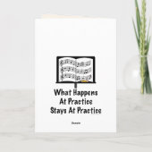 Was passiert bei Practice Orchestra Grußkarte? Karte (Rückseite)